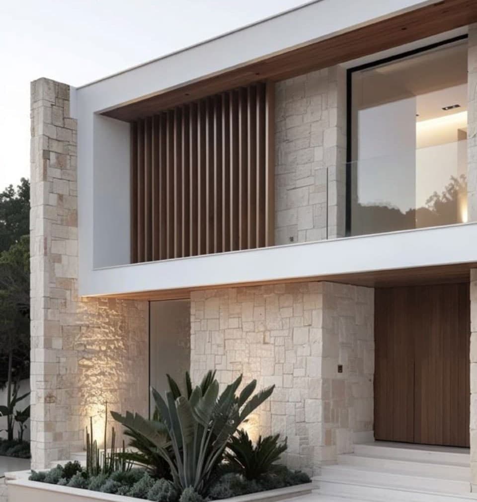 Revestimientos exteriores de piedra natural en Melide